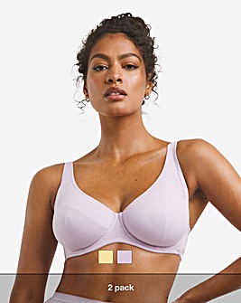 2 Pack Slimma Cotton Full Cup Bras