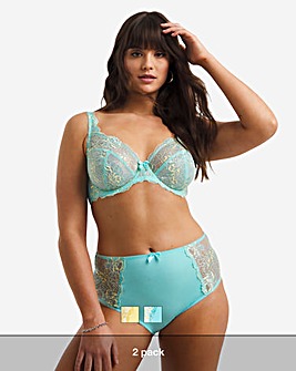 Pretty Secrets 2 Pack Ella Lace Briefs