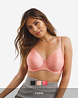 Pretty Secrets 3 Pack Claire Seamfree Full Cup Wired Bras