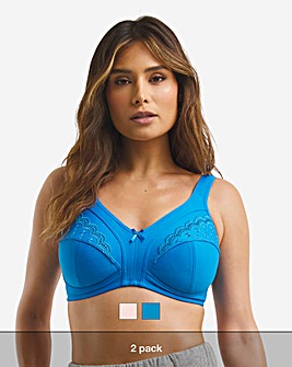 Pretty Secrets Sally 2 Pack Minimiser Non Wired Bras