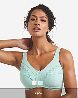 Pretty Secrets Sally 2 Pack Minimiser Non Wired Bras