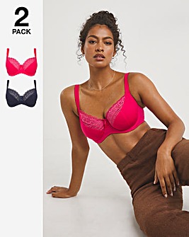Pretty Secrets Jane 2 Pack Full Cup Wired Bras