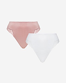 2 Pack Phoebe Everyday Stripe Full Briefs