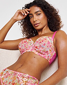 Joanna Hope Print & Embroidery Underwired Non Padded Full Cup Bra B-G