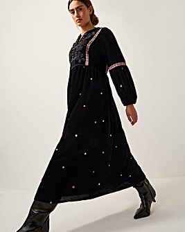 Monsoon Noni Velvet Long Sleeve Top