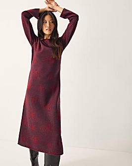 Monsoon Fianna Floral Knit Midi Dress