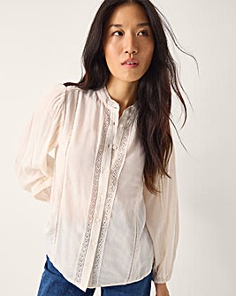 Monsoon Sara Lace Trim Blouse