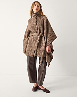 Monsoon Cara Herringbone Knit Cape