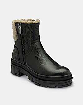 Lotus Lavigne Side Zip Lined Leather Ankle Boots D Fit