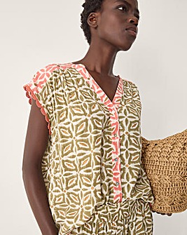 Monsoon Elma Sleeveless Print Top