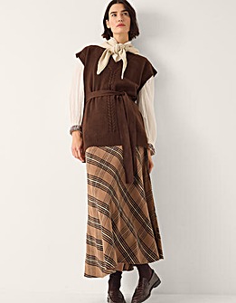 Monsoon Cohen Tie Waist Cable Knit Vest