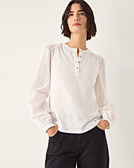 Monsoon Flossy Embroidered Sleeve Top