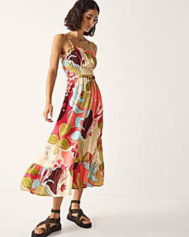 Monsoon Iris Floral Bandeau Midi Dress