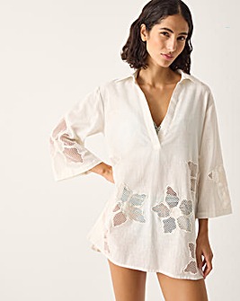 Monsoon Joanna Cutwork Beach Shirt