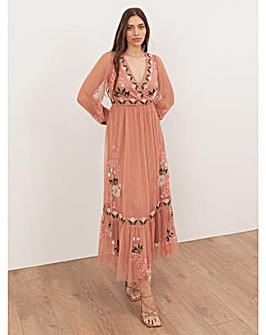 Maya Deluxe Embroidered Dress
