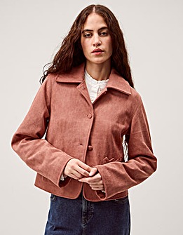 Monsoon Sierra Scallop Faux Suede Jacket