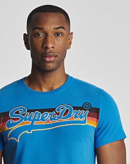 Superdry Vintage Label Cali Stripe T-Shirt
