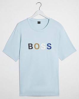 BOSS Light Blue Smart Short Sleeve Logo T-Shirt