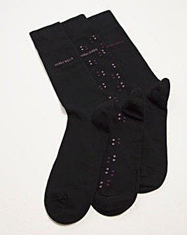 BOSS Black 3 Pack Socks Gift Box