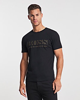 BOSS Black Short Sleeve Pixel Logo T-Shirt