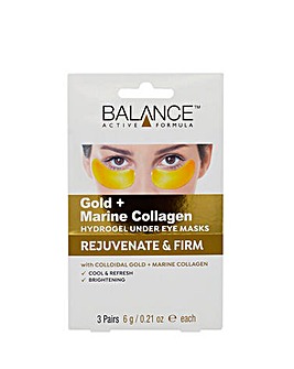 Balance Gold + Marine Collagen Under Eye Masks - 3 Packs