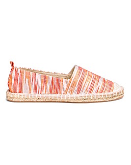 Classic Slip On Espadrilles Extra Wide EEE Fit