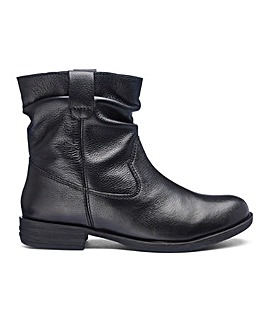 Womens Footwear Wide Fit Extra J D Williams Leather Ruched Ankle Boots E Fit