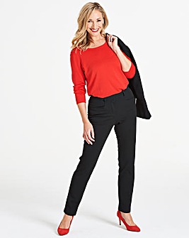 Black Everyday Kate Slim Leg Trousers Regular