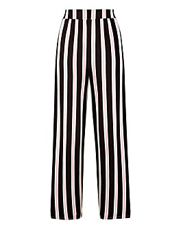 Stripe Wide Leg Jersey Trousers Short
