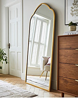 Gold Arched Leaner Mirror