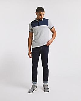 Smart Colour Block Polo Long