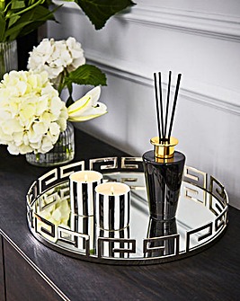 Joanna Hope Greek Key Mirrored Tray