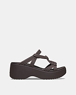 Crocs Espresso Brooklyn Knot Sky Sandal - Standard Fit