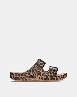 Crocs Sepia/Leopard Saturday Animal Sandal - Standard Fit