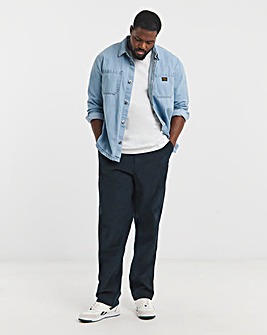 Pure Cotton Crew Neck T-Shirt Extra Long- White
