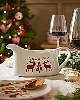 Festive Folk Gravy Boat