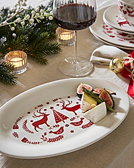 Festive Folk Serving Platter