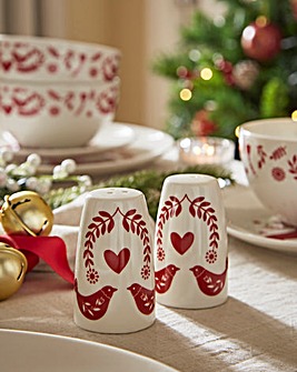 Festive Folk Salt & Pepper Shakers