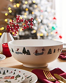 Joyful Winter Serving Bowl