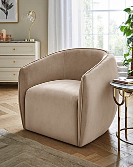 Siena Curved Velvet Accent Chair