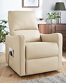 Lincoln Faux Leather Electric Recliner Armchair