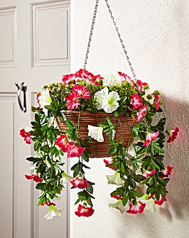 Artificial Summer Bloom Hanging Basket