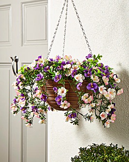 Artificial Petunia Hanging Basket