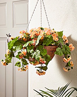 Artificial Begonia Hanging Basket