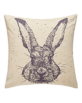 Rabbit Sketch Cushion Cover