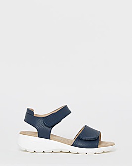 Cushion Walk Navy Double Touch-Fasten Sandals - Extra Wide Fit (EEE)