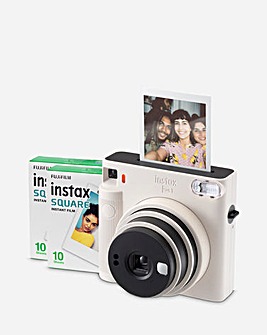 Fujifilm Instax Square SQ1 Instant Camera (20 Shots) - Chalk White
