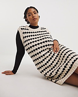 Native Youth Mini Dress In Textured Stripe Knit