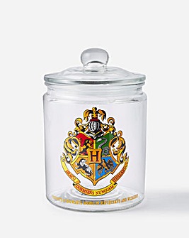 Harry Pottery Hogwarts Glass Cookie Jar