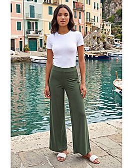 Roman Elastic Wide Leg Stretch Trousers